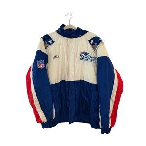 Vintage 90s Apex One New England Patriots NFL Pro Line Full Zip Puffer Jacket XL